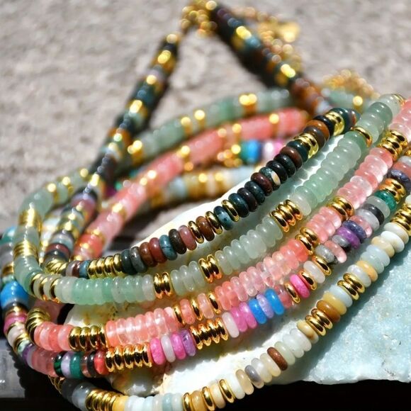New! Handmade Boho Natural Gemstone Necklaces - Picture 11 of 13